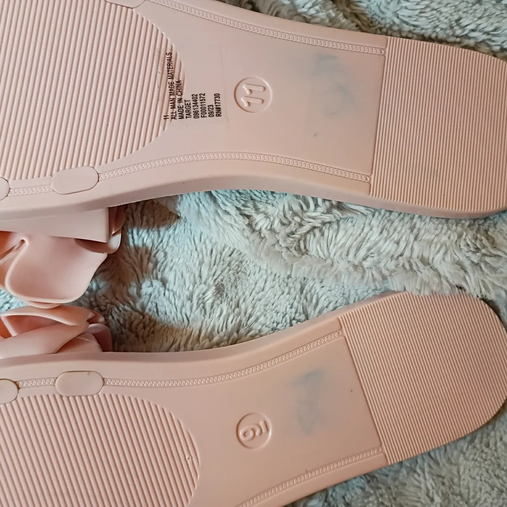 NWOT Shade & Shore Mallory Floral Jelly Slides Pink Sandals Women’s Size 11 - Picture 8 of 9